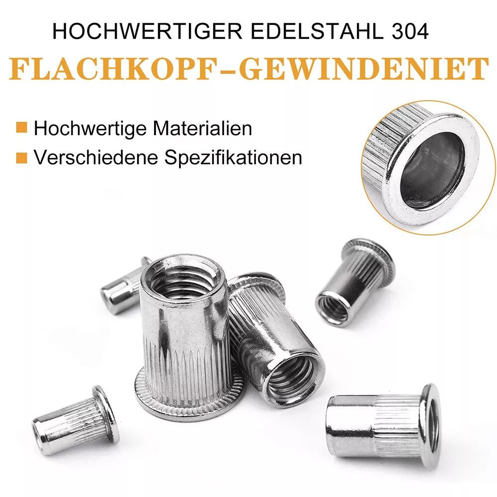 165Pcs Rivnuts Threaded Nutserts Blind Rivet Nuts Stainless M3 M4 M5 M6 M8 M10 - HomeDIYer
