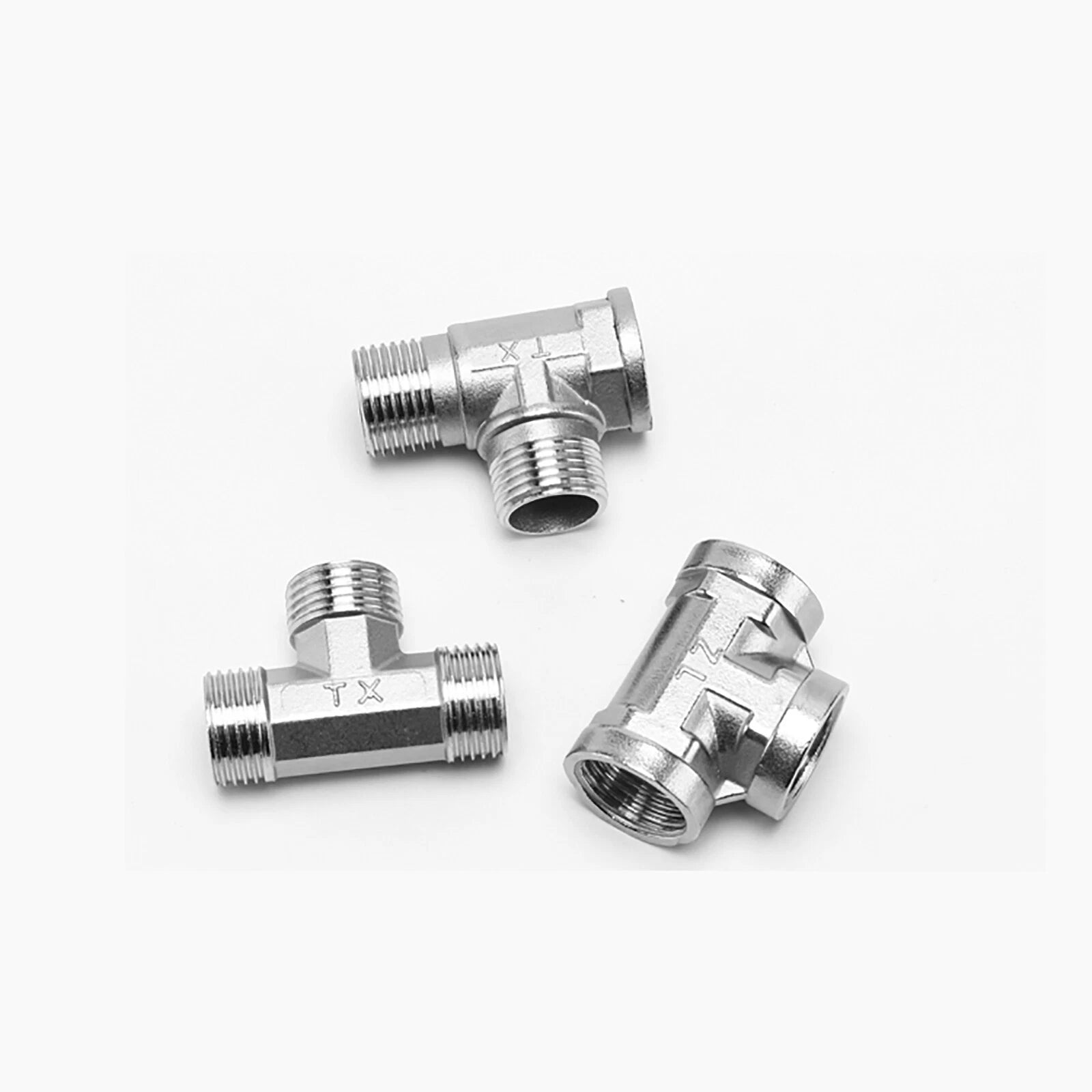 201 Stainless Steel Pipe Tee Fittings — NPT Equal & Reducing Tee Connectors (1/2", 3/4", 1")