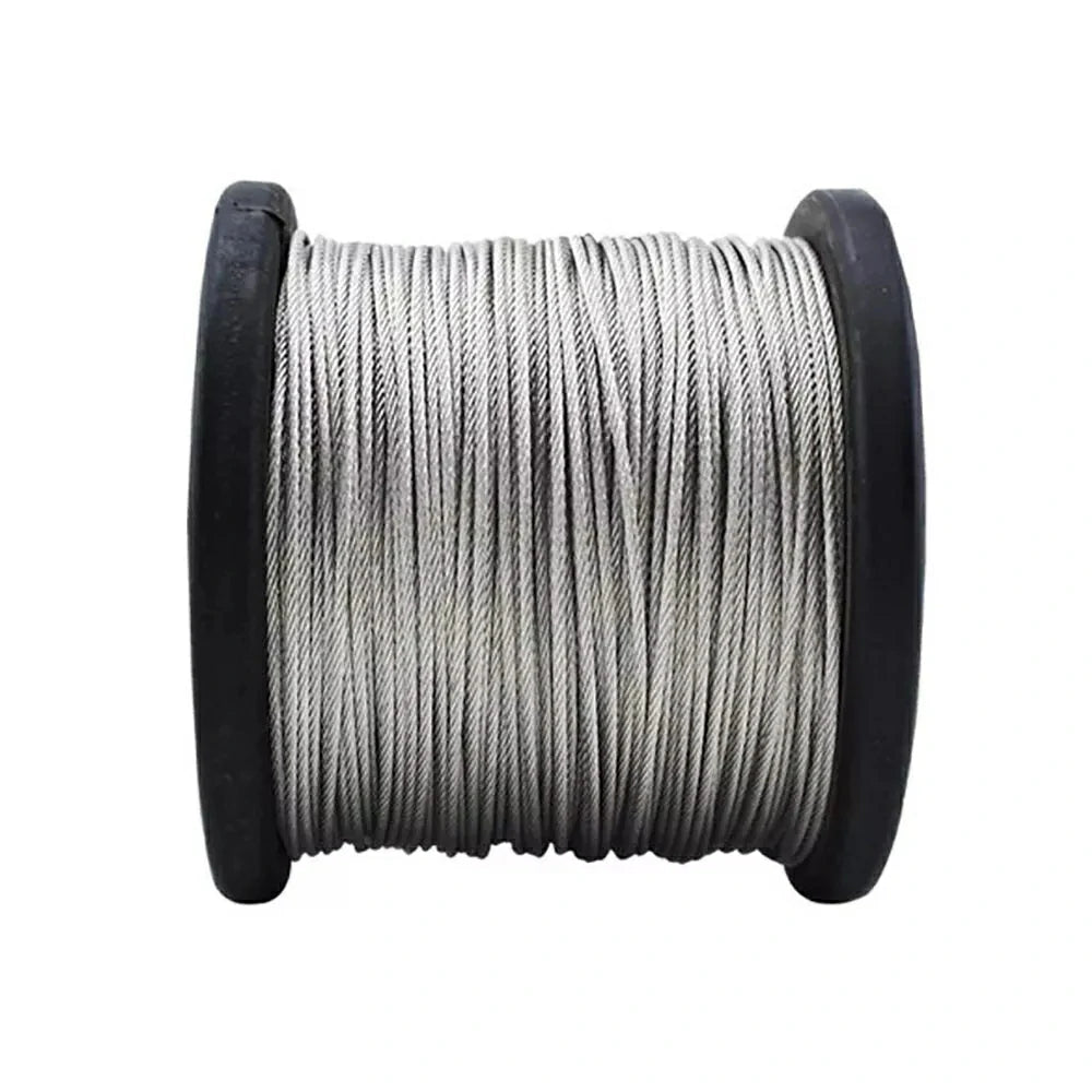 304 Stainless Steel Wire Rope Cable 7x7 7x19，Diameter 1mm To 20mm Length Select - HomeDIYer