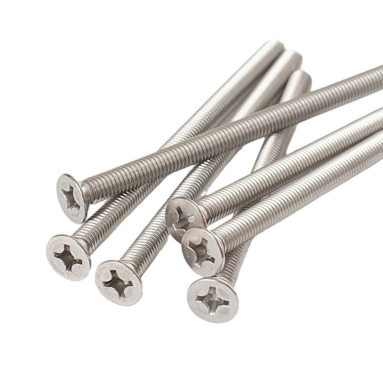 A2 Stainless Steel Countersunk Phillips Machine Screws DIN 965 — Extra Long M2–M12