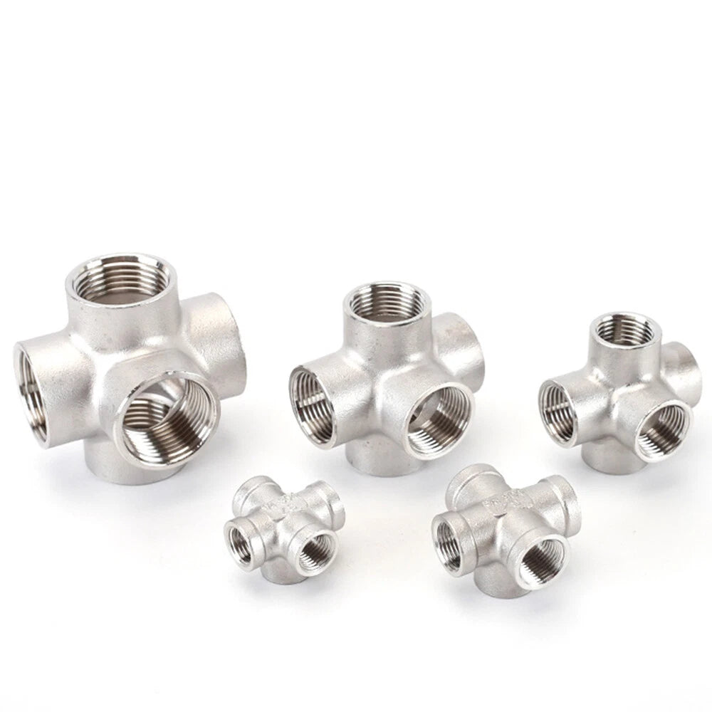 5-Way BSP Female Stainless Steel Pipe Fitting Splitter 1/4" to 2"