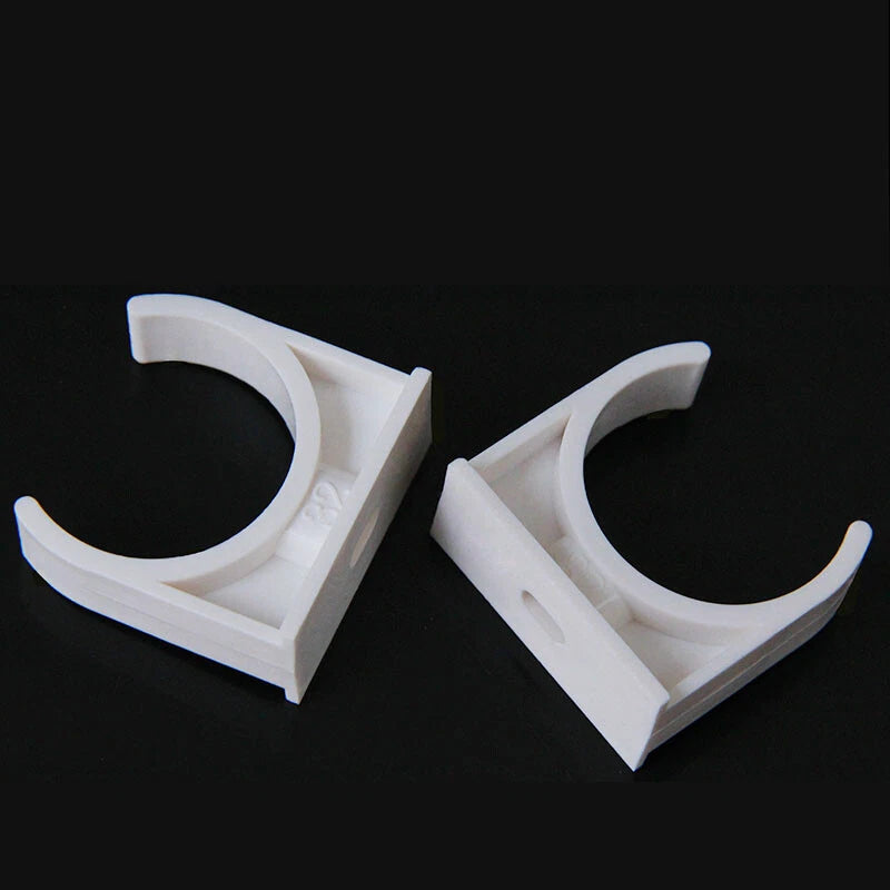 PVC U-Type Pipe Clamp Tube Holder 20 25 32 40 50mm Pipe Fittings White Grey