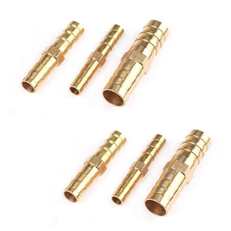 Brass Hose Joiner Straight Barb Splicer Connector Air Fuel Water Pipe Fittings