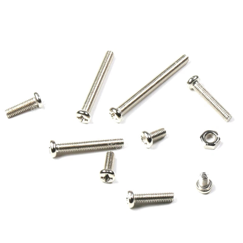 M3 Phillips Round Head Machine Screws – Small Bolts, Nickel Plated (5mm–30mm Lengths)