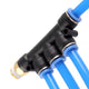 Pneumatic 5-Way Manifold Push-In Fitting | Male Stud to Hose Tube Connector