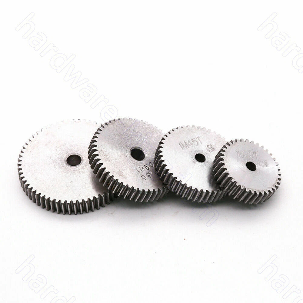 1/1.5 Mod 12T-150T Spur Gear 45# Steel Pinion Gear Thickness 1M-10mm 1.5M-15mm