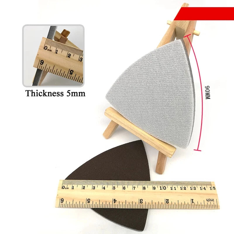 90*90*90mm Triangular Sponge Sandpaper Wet & dry Sanding Paper 300 -3000 grit