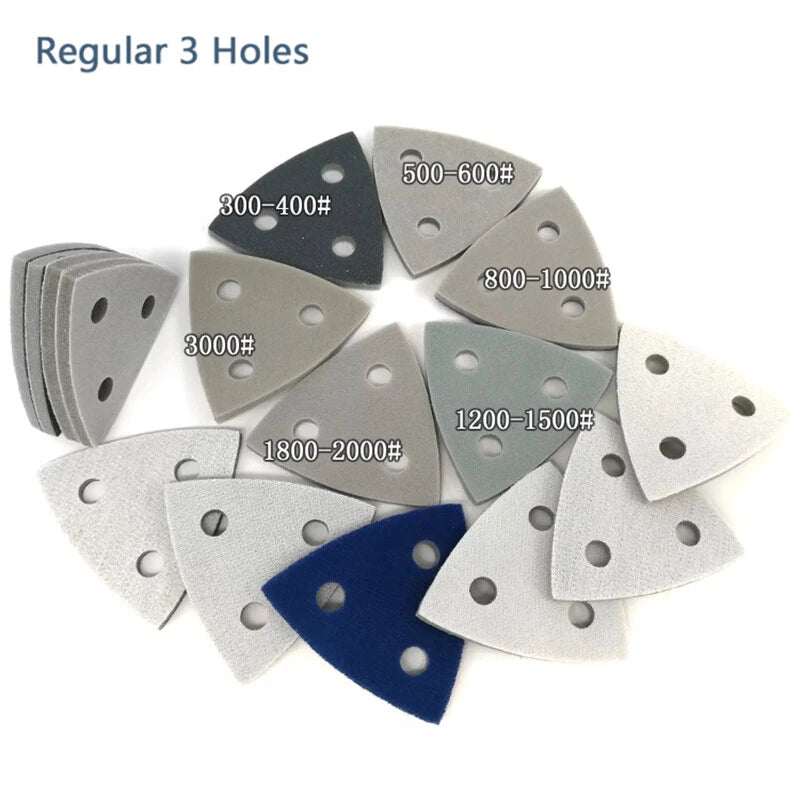 80*80*80mm Triangular Sponge Sandpaper Wet & dry Sanding Paper 300 -3000 grit