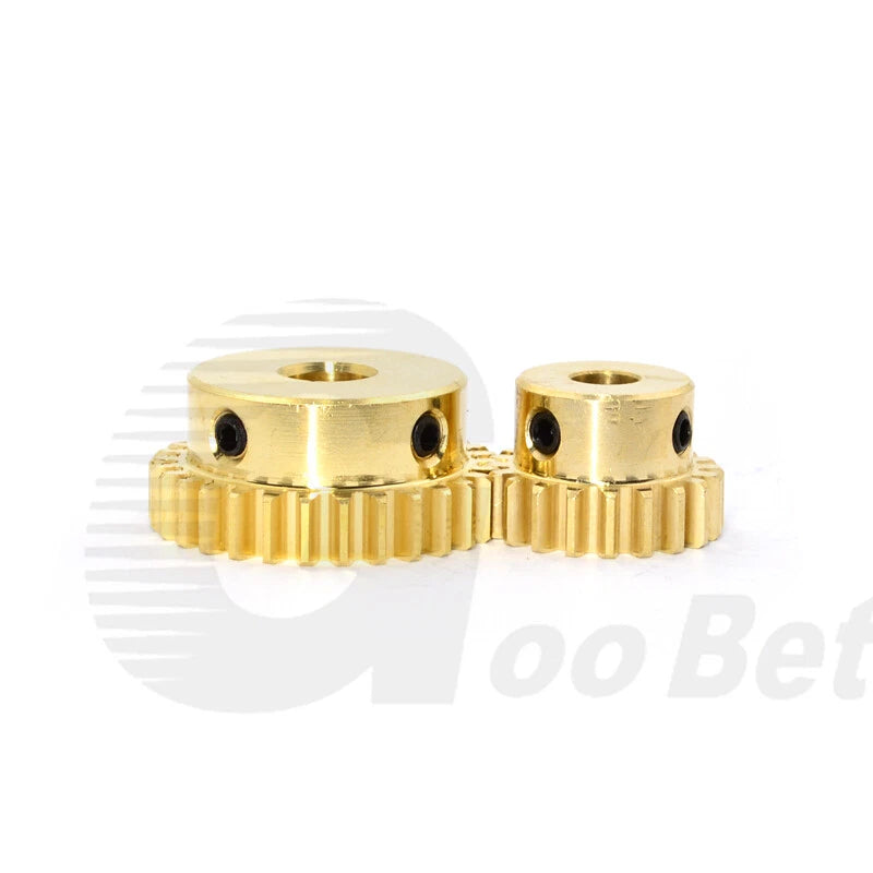 Brass Spur Gear Module 1 with Hub 15-50 Tooth Motor Pinion Bore 4-12mm Precision