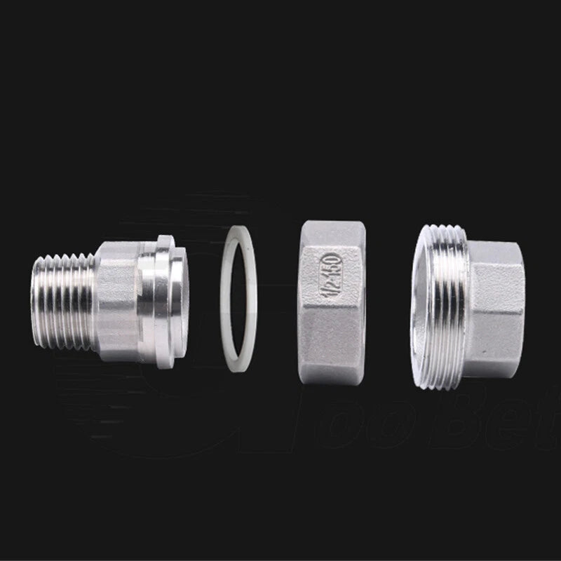 304 Stainless Steel Union BSP Male-Female Pipe Fitting Adapter — 1/4" to 2"