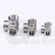 304 Stainless Steel BSP Cross Pipe Fittings — 3-Way & 4-Way, ½" to 1" Thread
