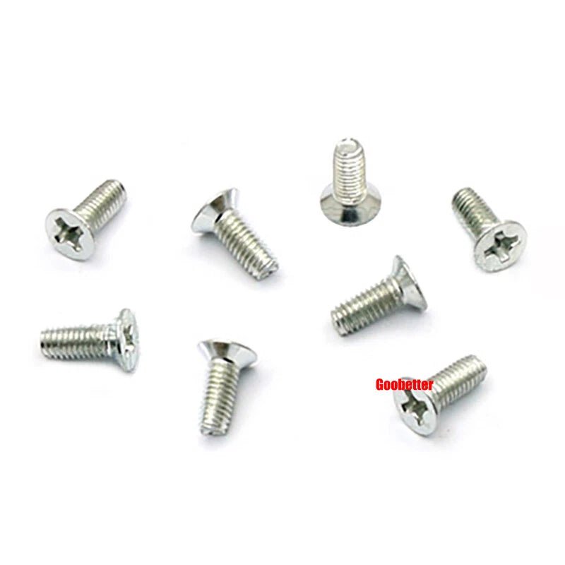 KM3/KM4 Phillips Flat Head Triangle Tooth Screws | Carbon Steel, Zinc or Nickel Coated - HomeDIYer