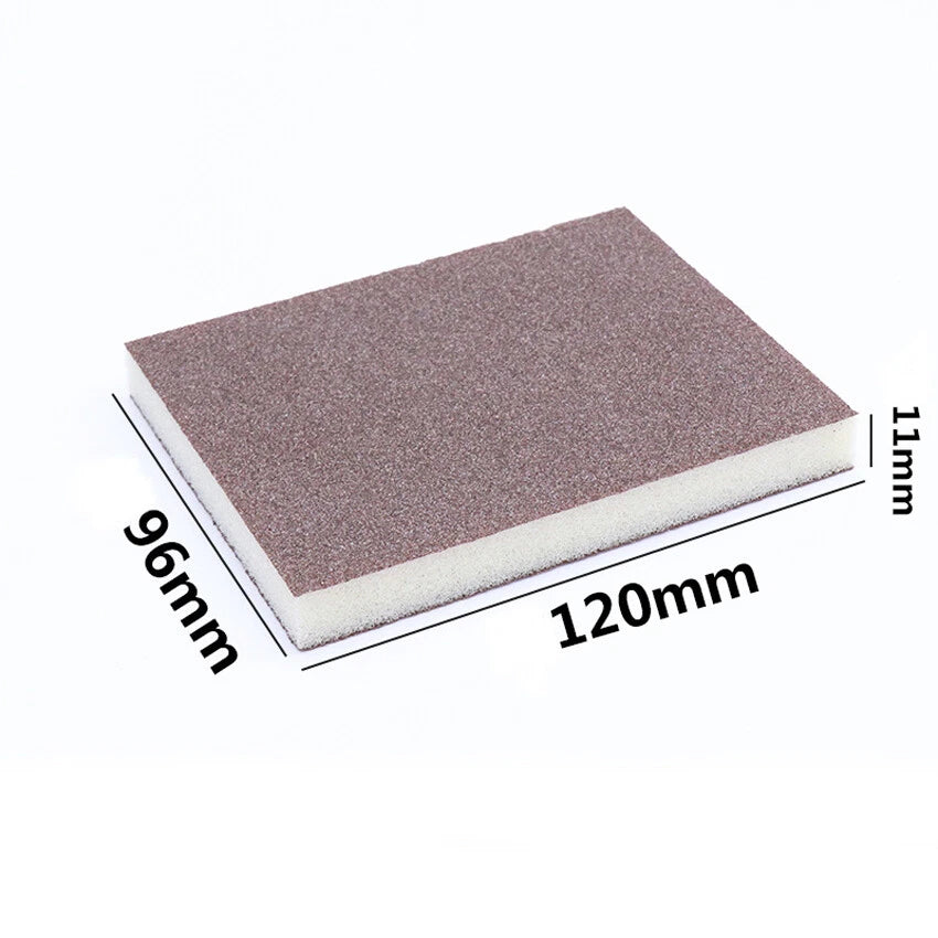 Flexible Double‑Sided Sanding Sponge Pads — P80 to P280 Grit Wet & Dry Foam Block for Contoured Surfaces