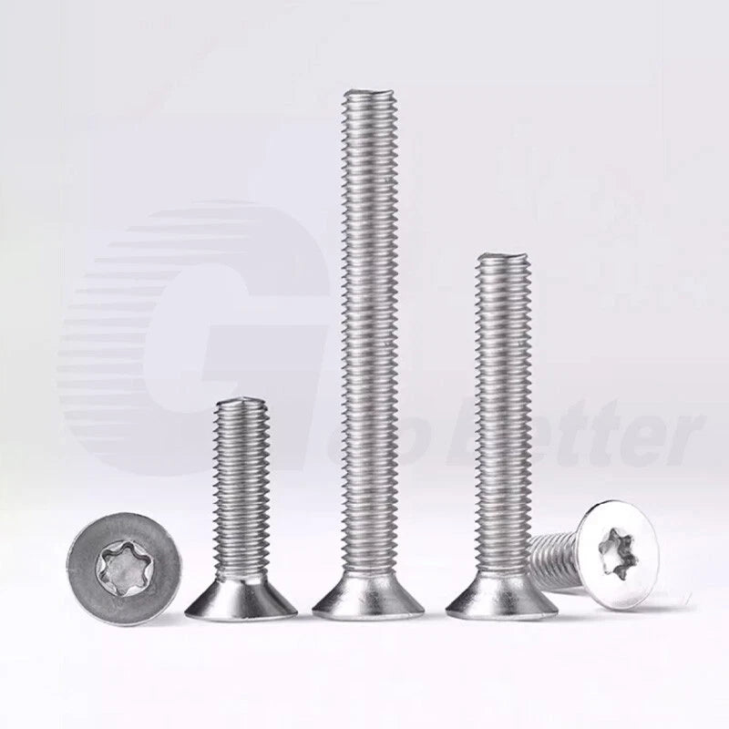 M1.4–M12 Torx Countersunk Machine Screws – A2 Stainless Steel, DIN 965 (3–100mm)