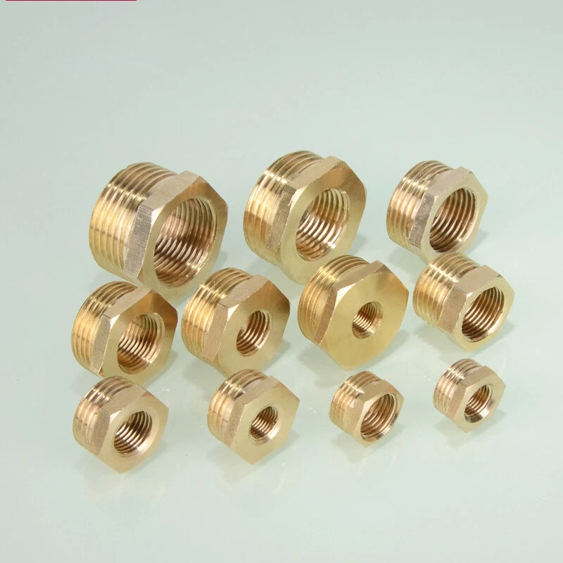 1 8" 1 4" 3 4" 1 2" 1" BSP Brass Reducing Coupler Hex Bush Connector Fittings