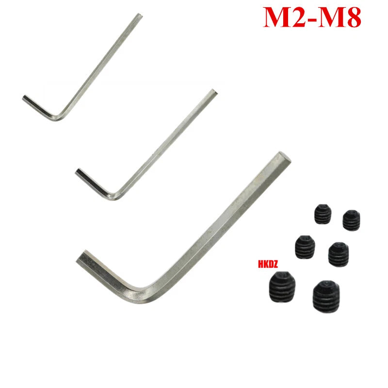 M2~M8 Metric Short Arm Allen Keys Hex Wrenches Hexagonal Key 0.9mm~4mm All Sizes