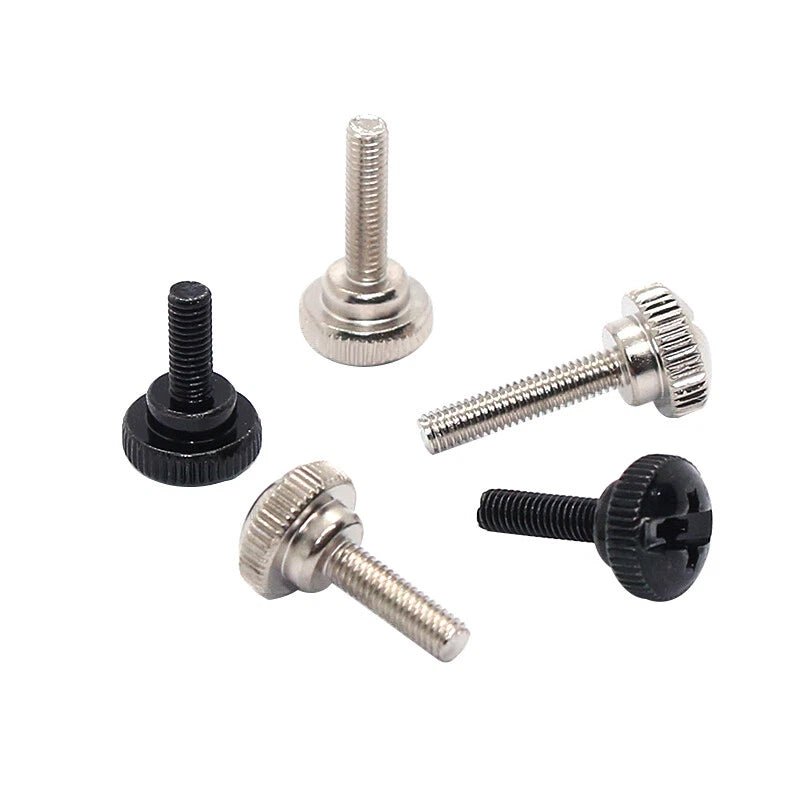 M3 Knurled Thumb Screws Step Hand Grip Knob Bolts — Carbon Steel, Nickel or Black Zinc - HomeDIYer