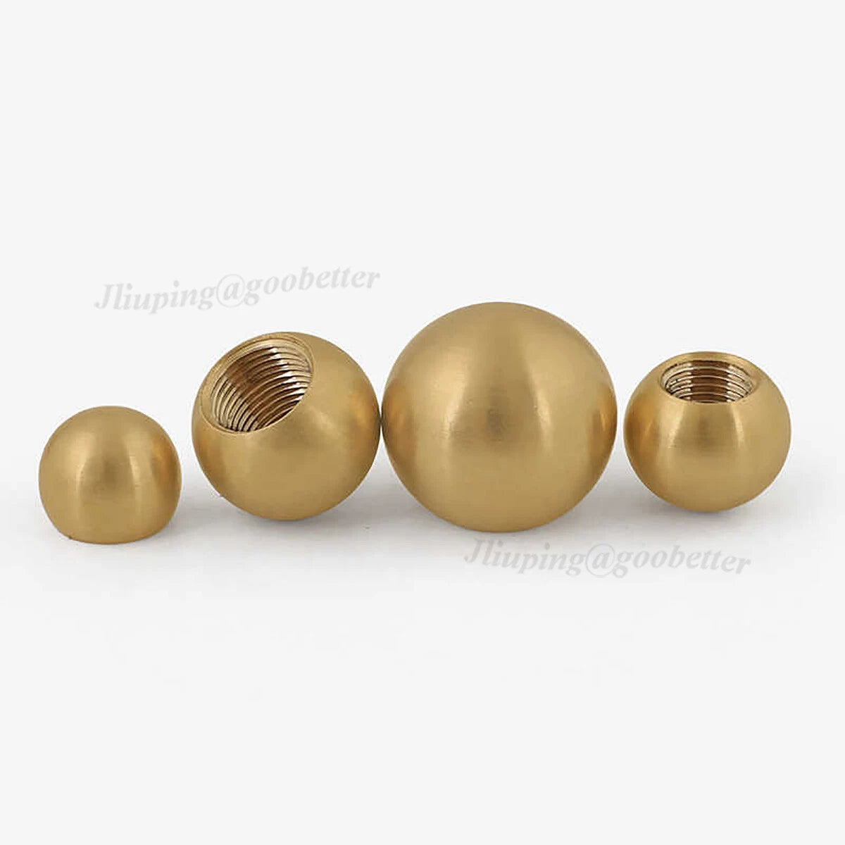 Brass Ball Cap Nuts – Lamp Finial Screw Caps, Female Thread M3 to M12, Ball Diameter 6–25mm