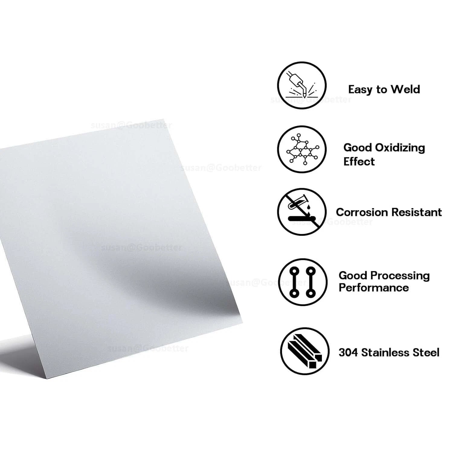 Stainless Steel Sheet Plate 0.5mm 0.8mm 1mm 1.2mm 1.5mm 2mm 2.5mm 3mm 4mm 5mm