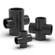 PVC UPVC 4-Way Water Supply Pipe Fittings Adapter Connector Joint ID 20mm-110mm