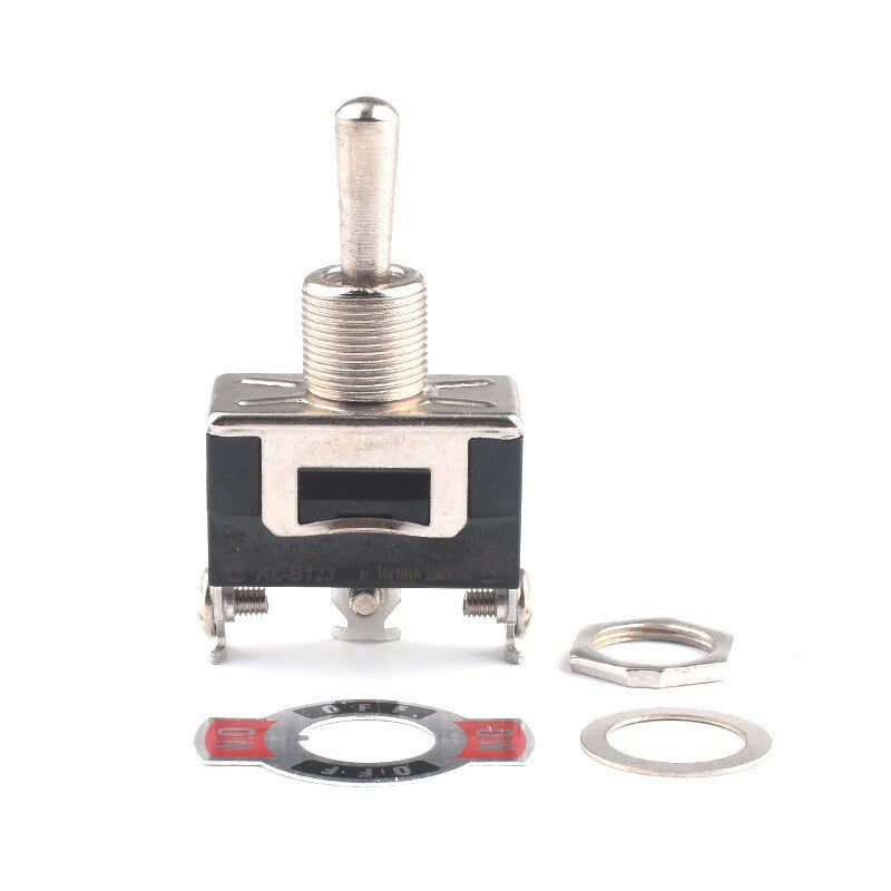 Heavy Duty Toggle Switch 250V ON/OFF — E-TEN Series (2/3/4/6 Pin, Momentary, Waterproof Cover)
