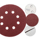 125mm 225mm Red Sanding Discs Hook Loop Sandpaper Pads 8 Hole Grit 40 - 2000