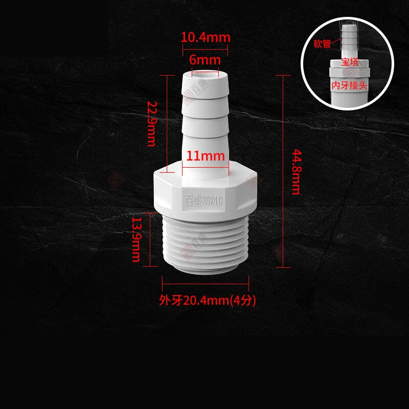 Hosetail Connector Fitting Barbed Male BSP Plastic Pond Pool Hose Pipe Adaptor