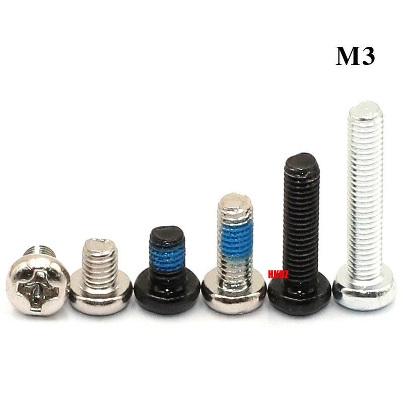 M1–M4 Phillips Pan Head Machine Screws – Carbon Steel, 2–70mm Lengths, Nickel/Black/White Zinc