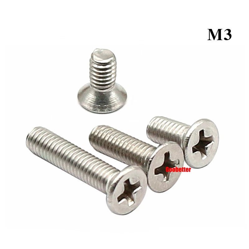 304 Stainless Steel Phillips Flat Head Machine Screws M1–M6 | Countersunk Bolts - HomeDIYer