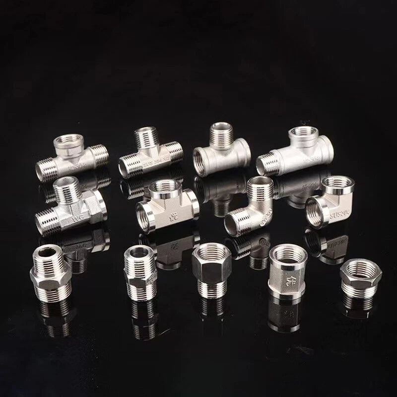 1/2" BSP Stainless Steel Pipe Fittings — Male/Female Adaptors, Tees & Couplings (A2)