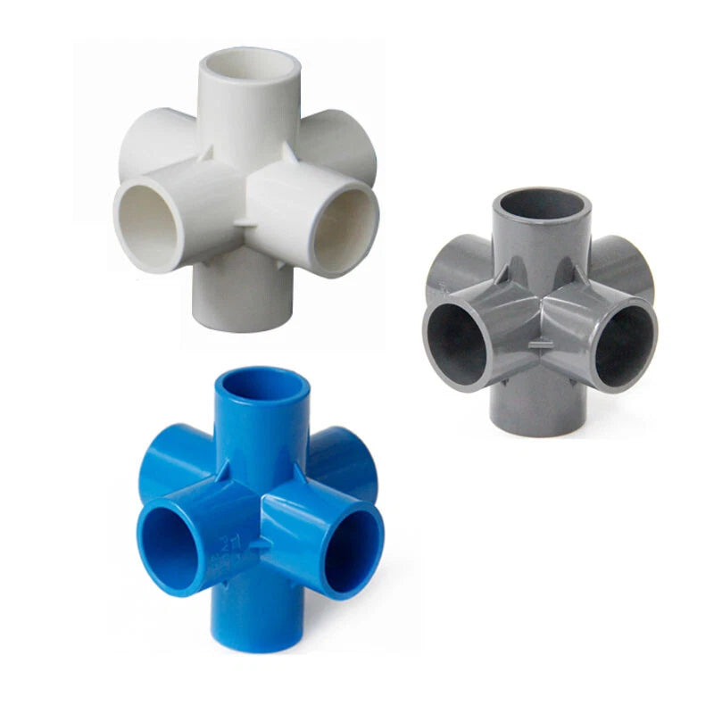 PVC Water Pipe Fittings Drainage Couplers Adapter Cross Tee Elbow 16mm-200mm