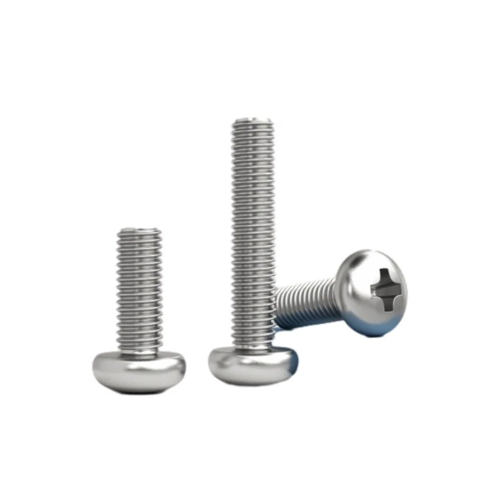 M3 M4 M5 Phillips Round Pan Head Machine Screws – 201 Stainless Steel, 6–30mm Lengths - HomeDIYer