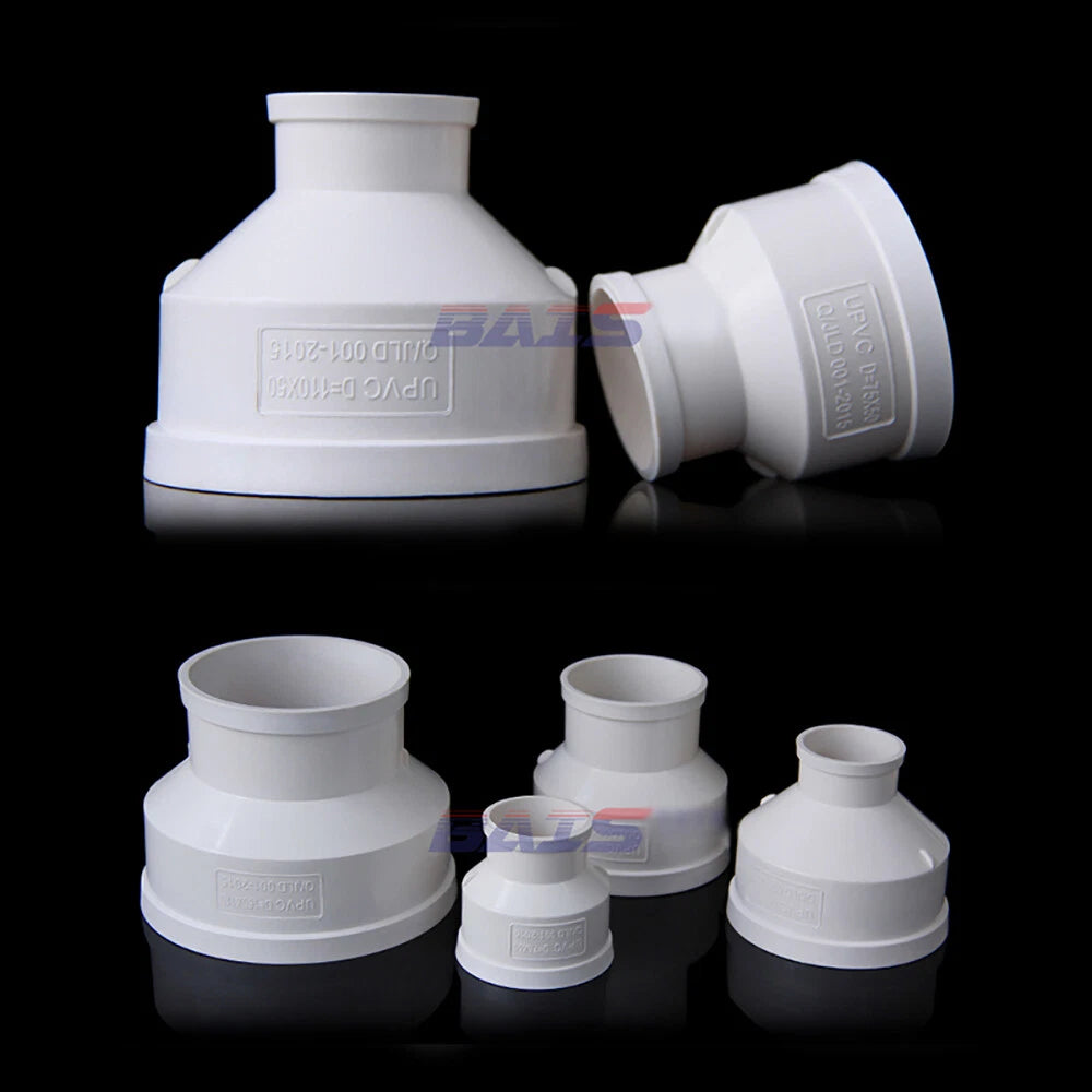 PVC Reducer Fittings Water Pipe Fittings 75 x 50mm~315 x 200mm Adapter Connector