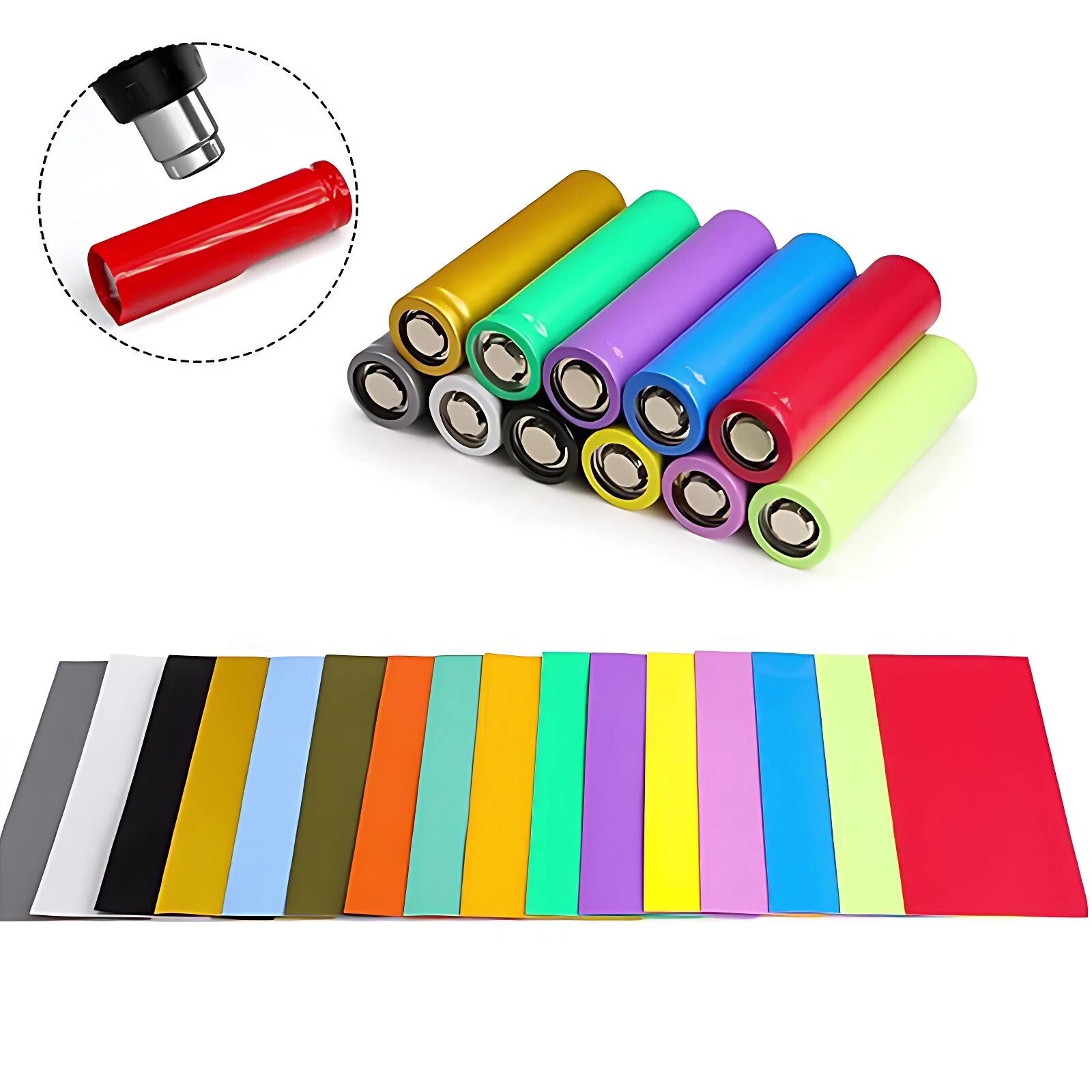 PVC Heat Shrink Tubing for RC Battery Packs — 60mm to 625mm, Multiple Colors