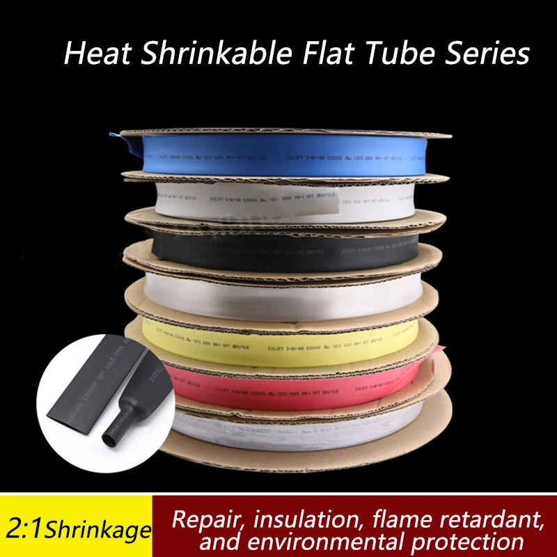 Heat Shrink Tubing 2:1 Ratio — 0.6mm to 210mm, Multiple Colors & Lengths