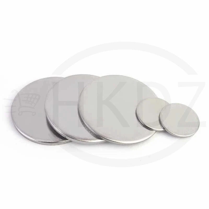 Stainless Steel Blank Round Disc 304 Grade Metal Sheet Plate Ø6-80mm Thick 1-5mm