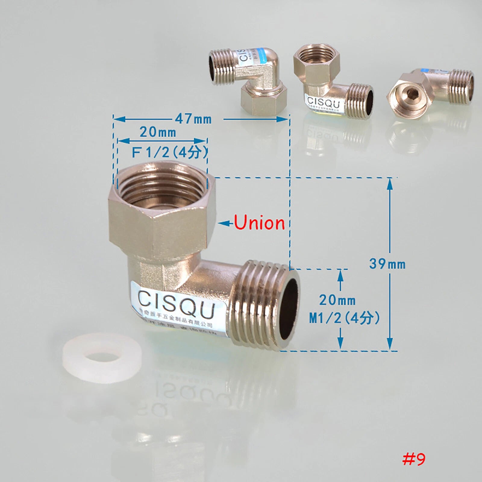 1/2" BSP Brass Pipe Fittings – Elbow, Tee & Union Coupler