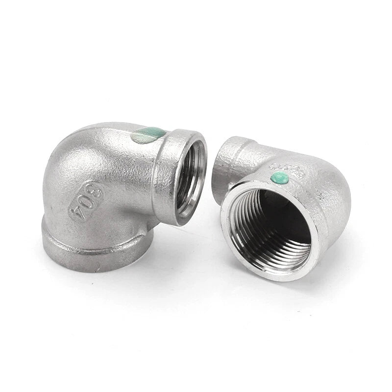 Stainless Steel BSP Reducer 90° Elbow Fittings — 1/8" to 1" Male & Female