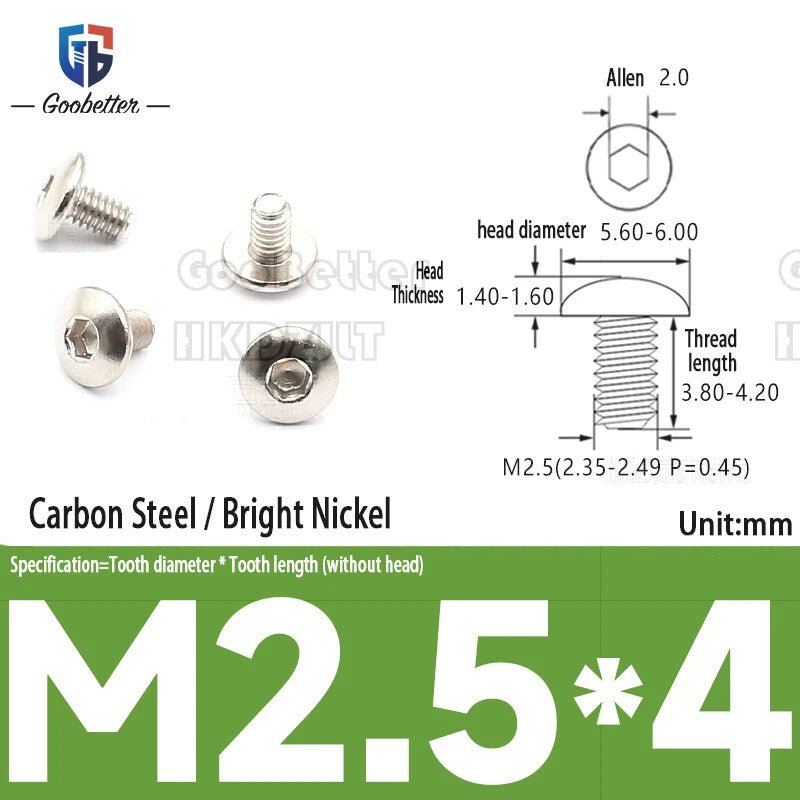 Large Flat Head Machine Screws M2–M6 Allen Torx Slotted Multi - Drive 100pcs - HomeDIYer