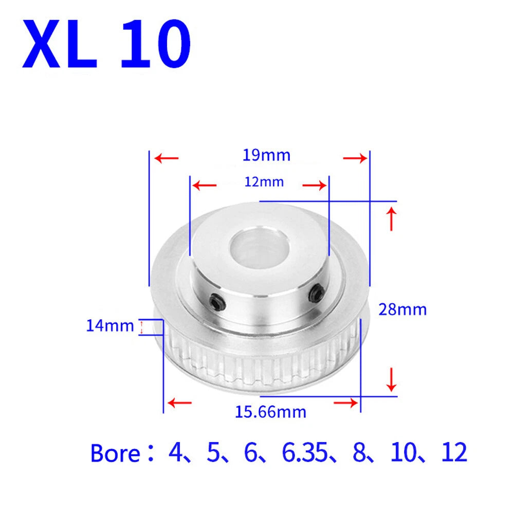 XL 10-40Teeth Timing Belt Pulley Pitch 5.08mm With Step Drive Pulleys Width 14mm