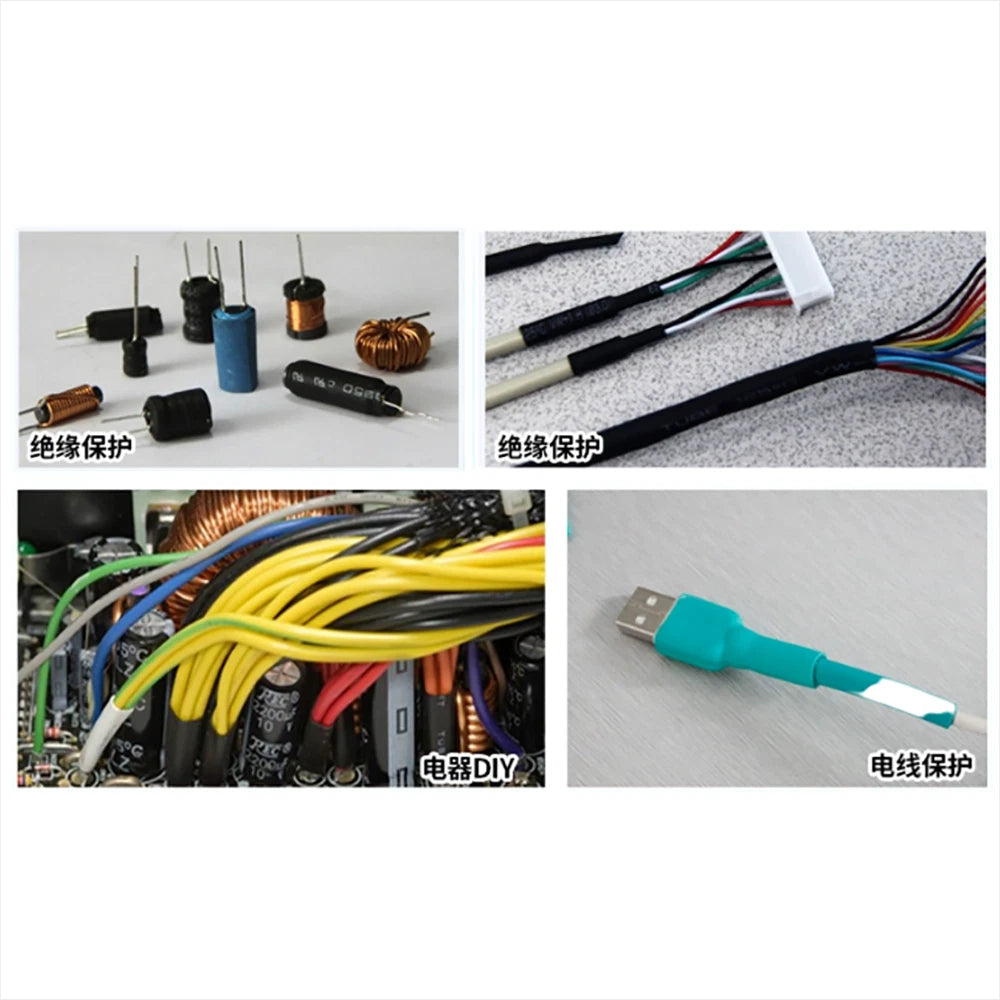 Heat Shrink Tubing 2:1 Ratio — 0.6mm to 70mm, 7 Colors, 1 Meter
