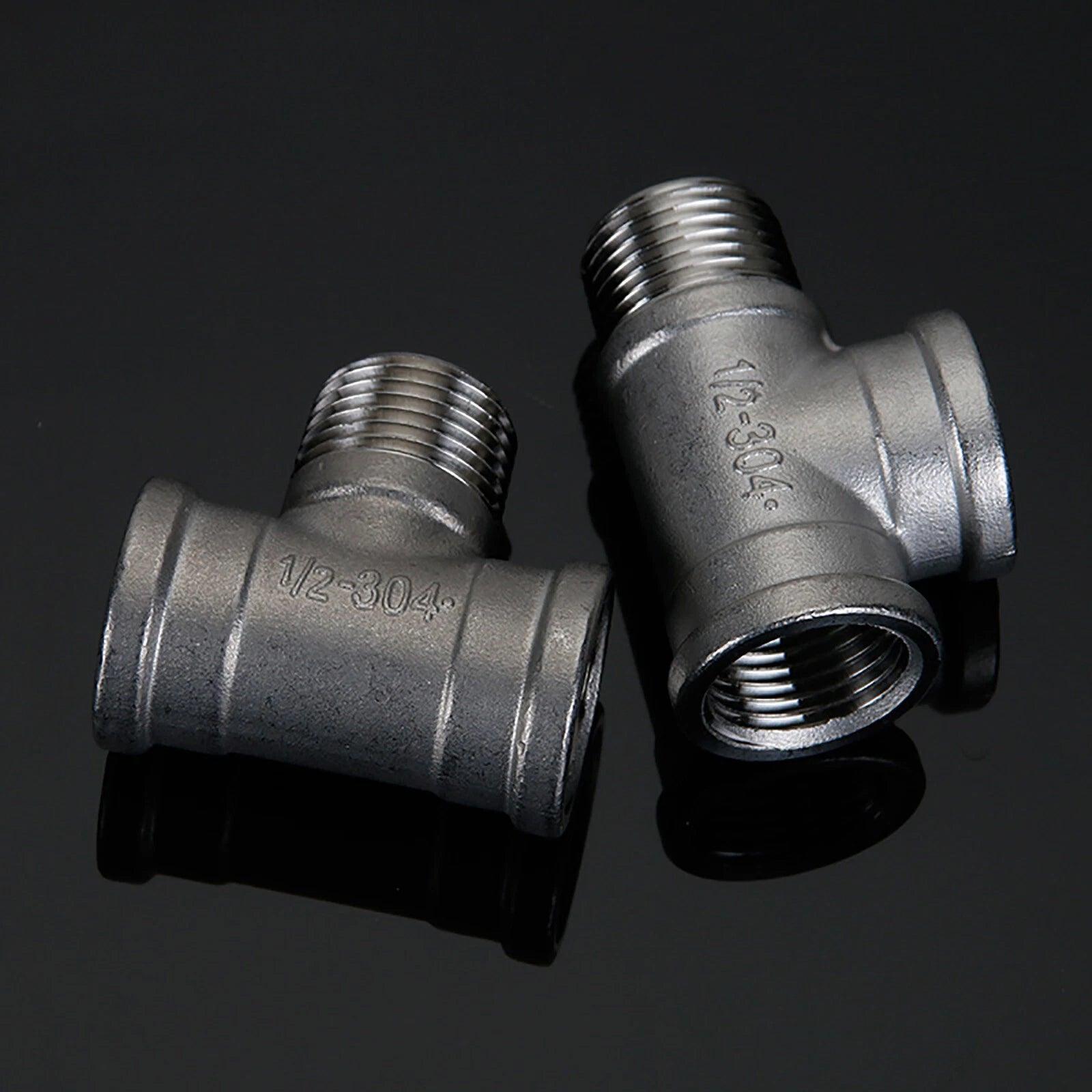 304 Stainless Steel BSP Tee & Cross Pipe Fittings — 1/8" to 2" | F&F&F, M&M&M, Reducer & Cross