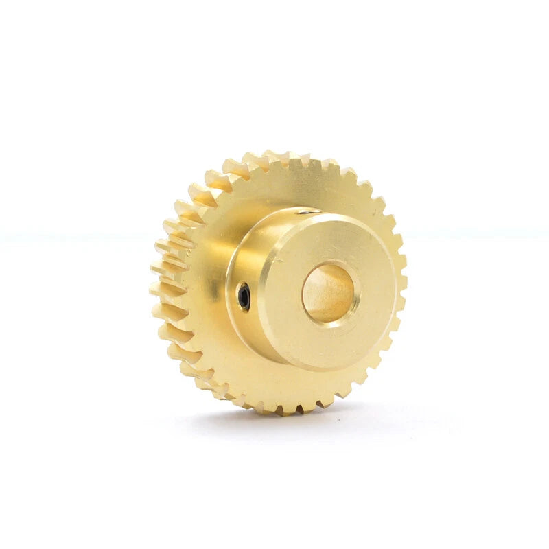 Brass Worm Wheel Gear 0.5/0.8/1/1.5 Module Transmission Gear Worm Rod Gear Shaft