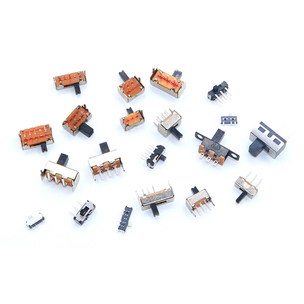 Slide Toggle Switch SS SK MSK MSS Series — 2/3-Way PCB Slide Switch, 3–8 Pin, Single & Double Row