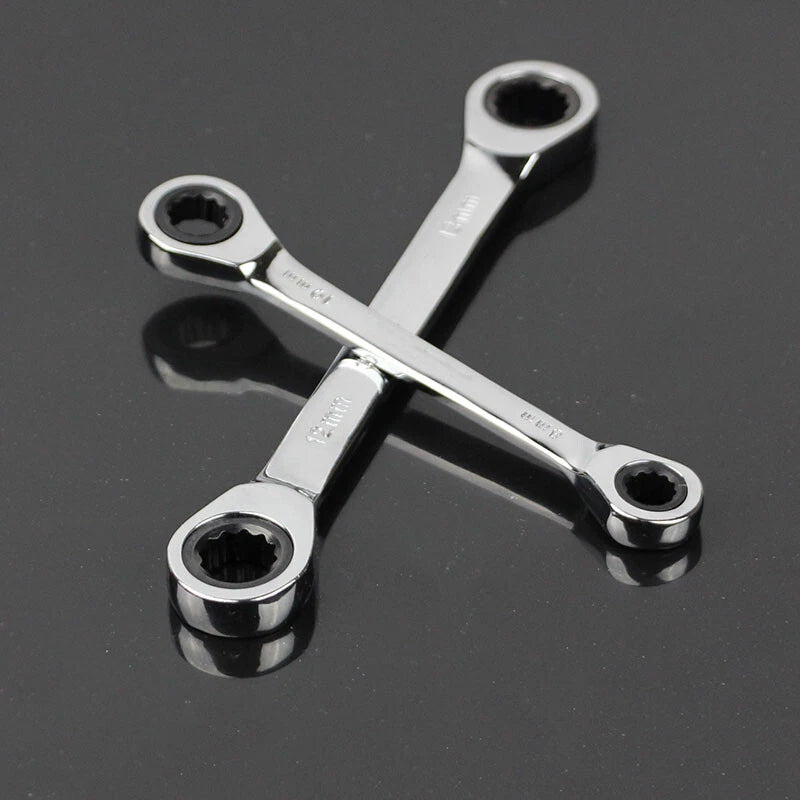 Ratchet Spanner Combination Double-End Metric Wrench Mirror Polished 6mm~24mm