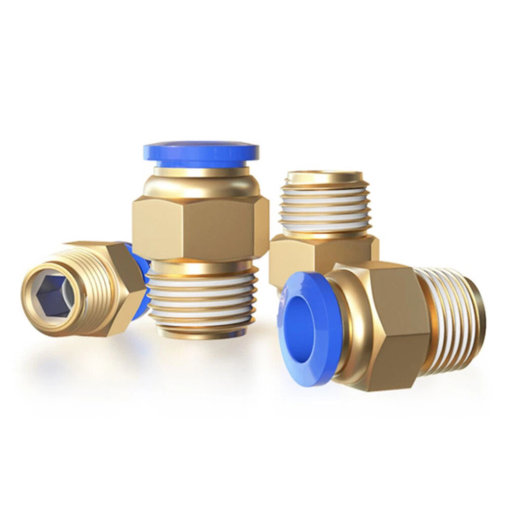 Pneumatic Straight Male Stud Push-to-Connect Fitting | PC4–PC12 × M5–M16