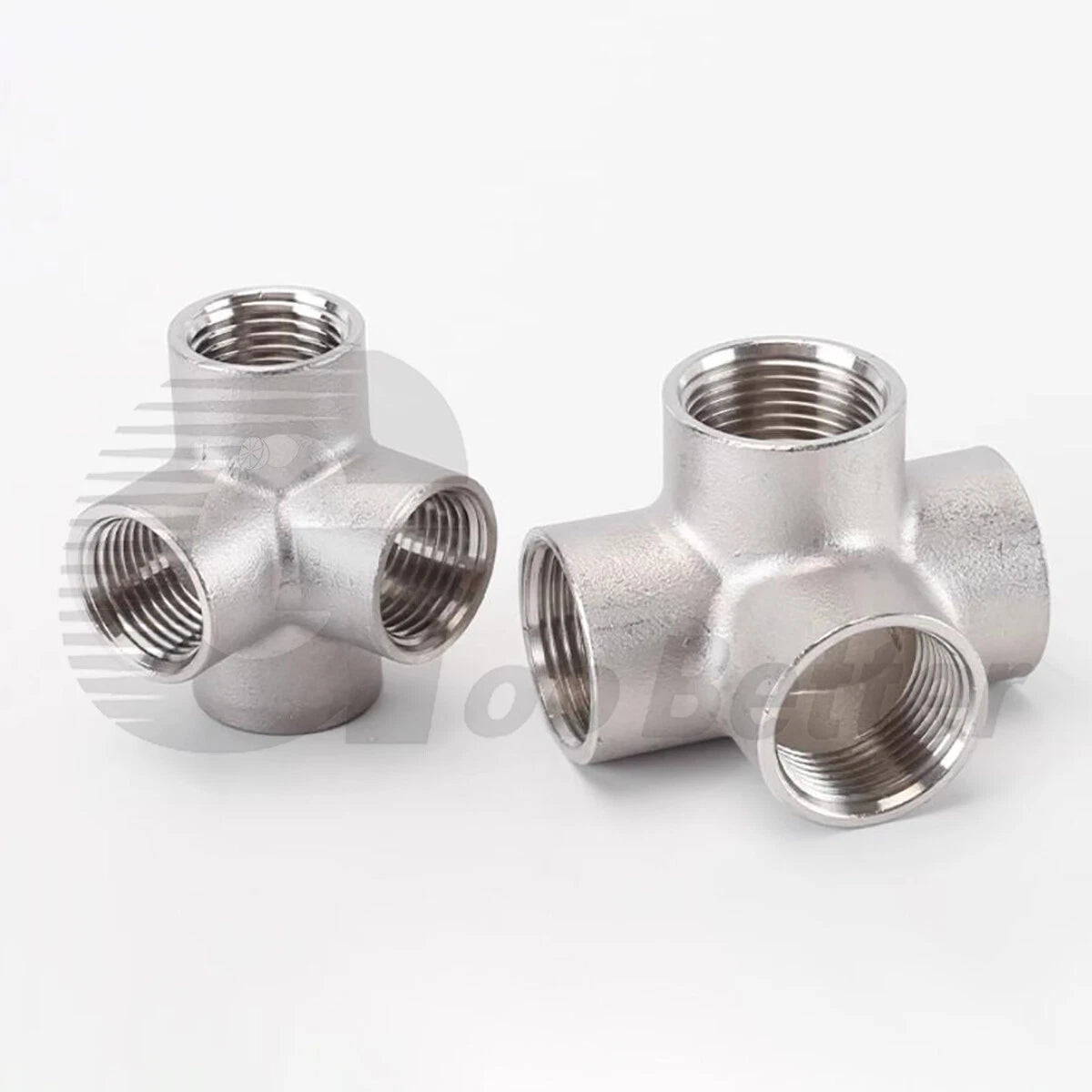 Stainless Steel 3/4/5-Way BSP Female Pipe Fitting Splitter — 304 SS, 1/4" to 2"