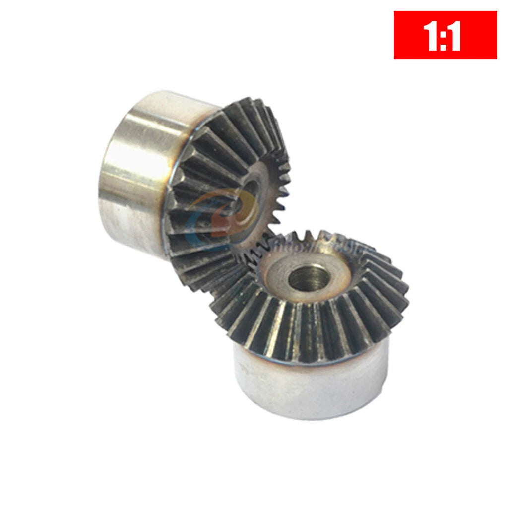 Bevel Gears 1 1.5 2 2.5 3 4 5 Mod 15-40 Teeth 45 Degree Bevels Carbon Steel Hard