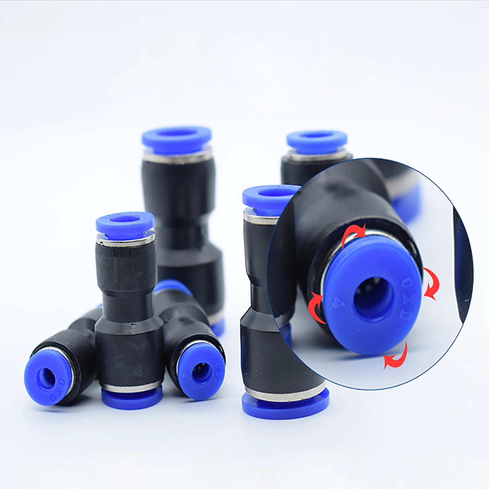 Pneumatic Push-In Fittings — PG / PU / PE Air & Water Hose Connectors, 4mm–16mm