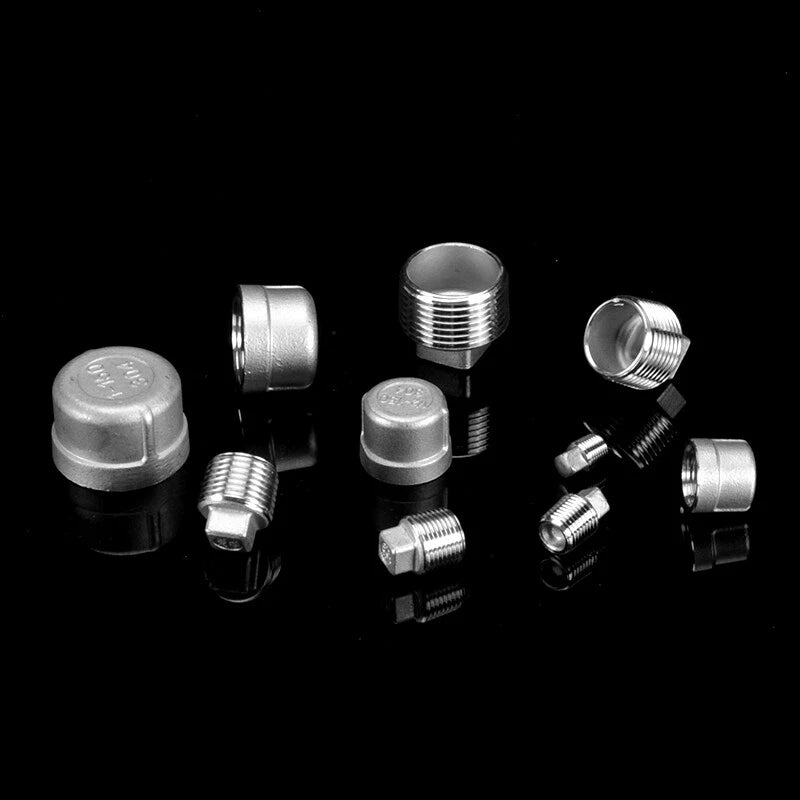 304 Stainless Steel BSP Pipe Plug & Cap Fittings — Male Plugs & Female Blanking Caps